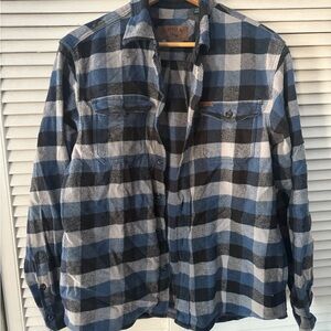 Orvis Blue and Black Plaid Men's Shirt Jacket